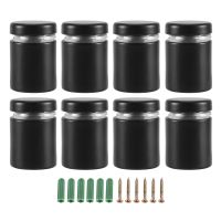 8 Pack Standoff Screws 3/4 x 1 Inch Black Sign Standoffs Hanging Acrylic Picture Frame Advertising Screws Kit