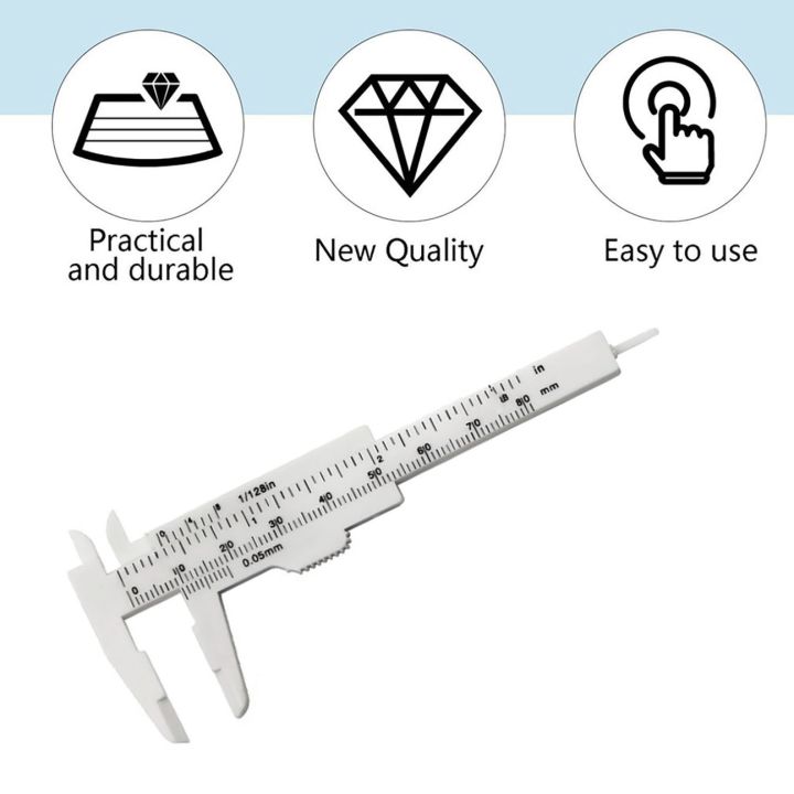 ผู้ขายที่ดีที่สุด0-80มิลลิเมตรขนาดคู่พลาสติกเวอร์เนียคาลิปเปอร์มินิไม้บรรทัดเครื่องมือวัด