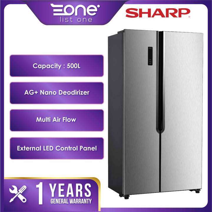 sharp side by side refrigerator shp sjx508ms