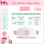 Đai chườm nóng chườm bụng, đai massage bụng 2in1 chườm nóng giúp giảm đau