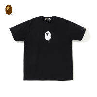 Bape Mens Ape Head Vertical Lettering Back Simple Crew Neck Short Sleeve T-shirt 109067c