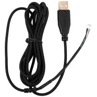 2X USB Cable Mice Line for Razer Deathadder 2013 Approx. 2.1M 5 Wires 5 Pins Black Gold Plated Replacement Gaming Mouse