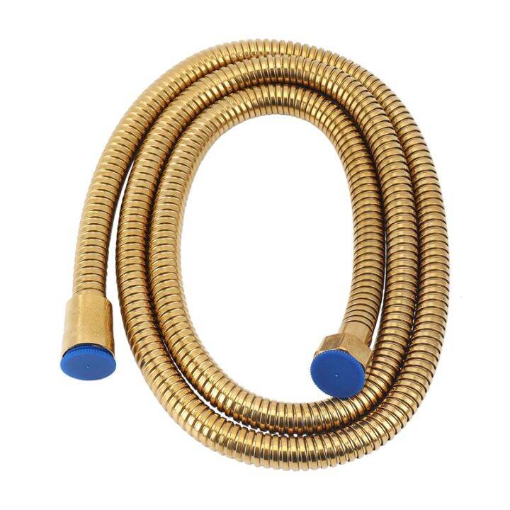 1.5m Gold Shower Head Hose Long Flexible Stainless Steel Bathroom Water