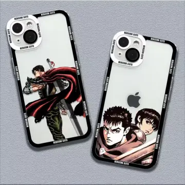 Anime Berserk Guts Phone Case For iPhone 15 14 13 12 11 Pro Max Mini X XR  XS MAX Plus Silicone Cases with Hand Strap