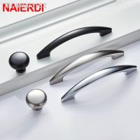 ✥ NAIERDI Bright chrome Handles Kitchen Cabinet Handles Solid Drawer Knobs Silver Cupboard Door Wardrobe Pulls Furniture Handle