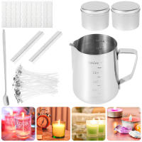 DIY Candle Making Kit Stainless Steel Pot Wicks Sticker DIY Candle Fixator Craft Tool Beeswax Crafts Handmade Candle Making tool