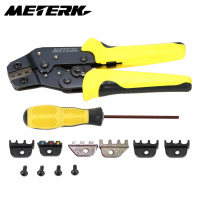 Meterk Professional 4 In 1 Wire Crimpers Engineering Ratcheting Terminal Crimping Pliers Bootlace Ferrule Crimper Tool Cord End Terminals