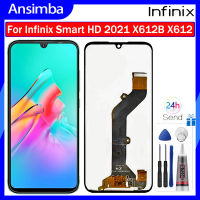 Ansimba อะไหล่หน้าจอ LCD ขนาด6.1นิ้วสำหรับ Infinix Smart HD 2021 X612B ชุดประกอบดิจิไทเซอร์หน้าจอสัมผัสจอแสดงผล X612