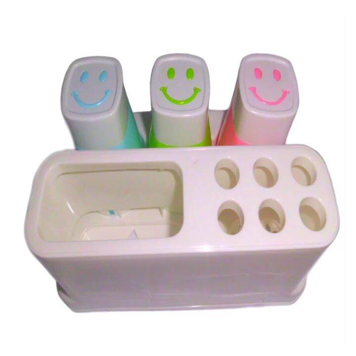 Toothbrush Holder Creative Toothbrush and Toothpaste with Rinse Cups