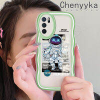 เคส Chenyyyka สำหรับ OPPO เคส A54s A16 A16s การ์ตูนนาซ่าดีไซน์ใหม่พื้นที่ขอบคลื่นนุ่มโปร่งใสลายกล้องถ่ายรูปเคสมือถือเคสอ่อนโยนฝาครอบป้องกัน