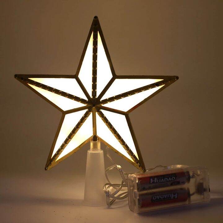 Led Christmas Tree Top Star Light Glowing Fivepointed Star 17cm Xmas