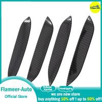 Flameer 4ชิ้นฝาครอบชามที่จับประตูรถป้องกันรอยขีดข่วนสำหรับ Byd Dolphin 2023-2024สีดำคาร์บอนไฟเบอร์