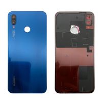 สำหรับ Huawei P20 Lite หลังปลอกหุ้มช่องหลังเคสกระจกแผงเลนส์กล้องปุ่มลายนิ้วมือ Nova ประตู3e