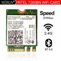 เริ่มต้นไร้สาย-N 7260 Intel ไร้สายการ์ดเน็ตเวิร์คสำหรับ7260BN บลูทูธ4.0การ์ด M2 NGFF ตัวแปลง Mbps 300