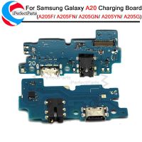 บอร์ดชาร์จสำหรับ Samsung Galaxy A20 A205f A205fn A205gn A205yn A205g Usb แท่นชาร์จบอร์ดเชื่อมต่อส่วนสายเคเบิลงอได้