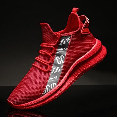 Brand Men Shoes Lightweiht Red Casual Shoes Men Sneakers Mesh Breathable Casual Jogging Sport Man Running Shoes Tenis Masculino