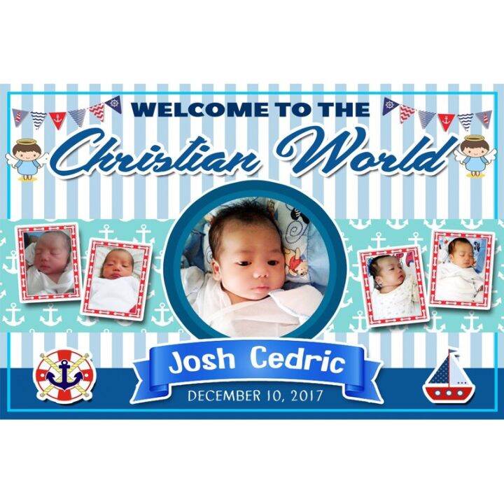 TARPAULIN #24 | 2x3 | BAPTISM | CHRISTENING | BIRTHDAY | NAUTICAL ...