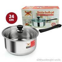 MUM หม้อสแตนเลส ราคาขายส่ง✵∈ หม้อ  มีด้ามจับ ขนาด 24 ซม. TL-824A รุ่น Boiling-pot-stainless-TL-824A-24c หม้อต้ม  หม้อหู