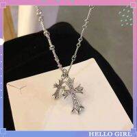 Double Cross สร้อยคอผู้หญิงจี้คุณภาพสูง Baroque อุปกรณ์เสริม Hot Girl Collarbone Chain HELLOGIRLJEWELRY