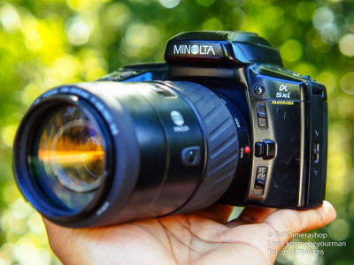 ขายกล้องฟิล์ม Minolta a5xi Serial 21208296 พร้อมเลนส์ Minolta 75-300mm