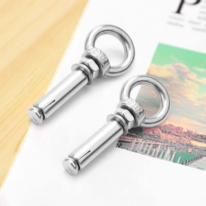 5pcs-m8-x-60mm-expansion-bolt-anchor-bolt-304-stainless-steel-ring-lifting-anchor-eye-bolt-expansion-eyebolt