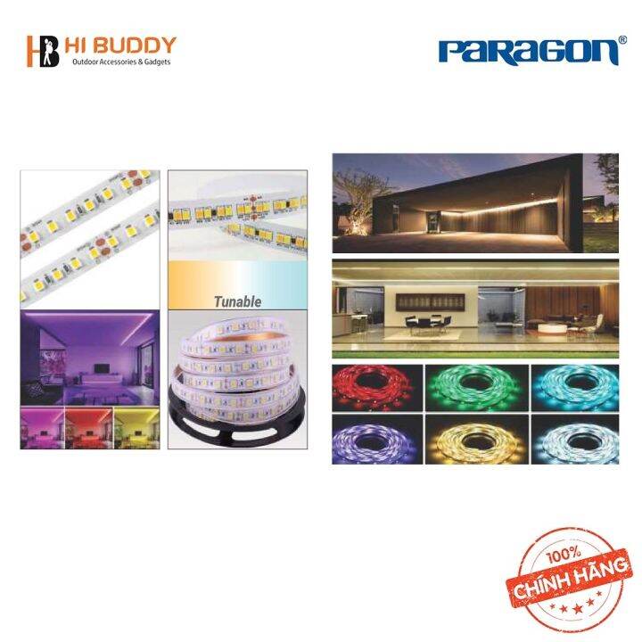 Cuộn Đèn LED Dây 5M Paragon Led 2835 12W Ánh Sáng Vàng/ Trung Tính