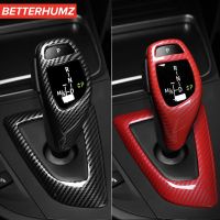 [HOT 2023] คาร์บอนไฟเบอร์ ABS เกียร์รถยนต์ Shifter ครอบหัวเกียร์สติกเกอร์สำหรับ BMW Series 1 3 4 5 F10 F30 F20 F31 F32 F36 F34 F22 X3 F25 X5 F15