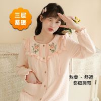 [COD] and winter new maternity pajamas confinement clothes air breastfeeding loose home set