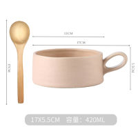 Breakfast Tableware Set One Person Oatmeal Bowl Cup with Ceramic Milk Dessert Yogurt Salad Fruit Bowl