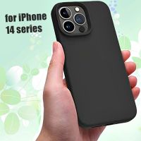 เคส For iPhone 14 Pro Max Case, Silicone Shockproof Slim Thin Phone Case for iPhone 14ProMax 14Plus (Black)