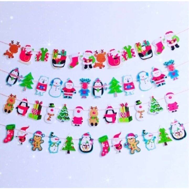 พร้อมส่ง-ธงคริสต์มาส-ตกแต่ง-คริสมาส-ธงราว-christmas-flag-ธงคริสมาสถูกที่สุด-ส่งจากไทย-ยาว-230-cm-ree