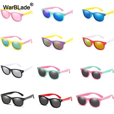 WarBlade Fashion Kids Sunglasses Children Polarized Sun Glasses Boys Girls Glasses Silicone Safety Baby Shades UV400 Eyewear Cycling Sunglasses