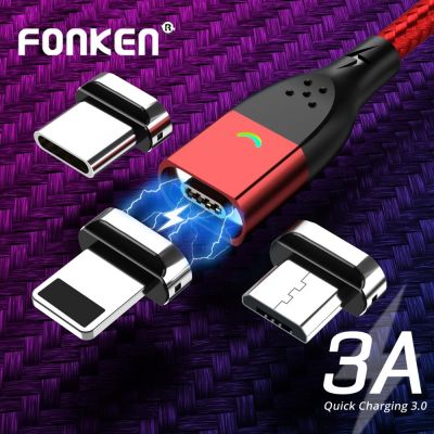 FONKEN [spot goods112] USB แม่เหล็ก,สำหรับ Iphone 12 11 Type C สายข้อมูลแม่เหล็กชาร์จแม่เหล็ก