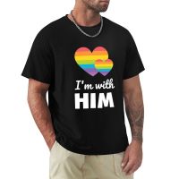 IM With Him Lgbtq Rainbow Gay Couple T Shirt T Shirt Cute Tops Sweat Shirt Blondie T Shirt Men T Shirts| | - Aliexpress