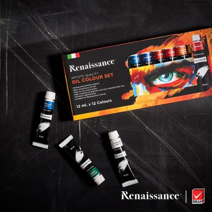 สีน้ำมัน-ชุดสีน้ำมัน-12-สี-renaissance-ขนาด-12-มล-จำนวน-1-กล่อง-สีน้ำมันเรนาซองค์