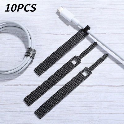 10PCS Cable Winder Wire Organizer Nylon Tape for Aux USB Charge Cable
