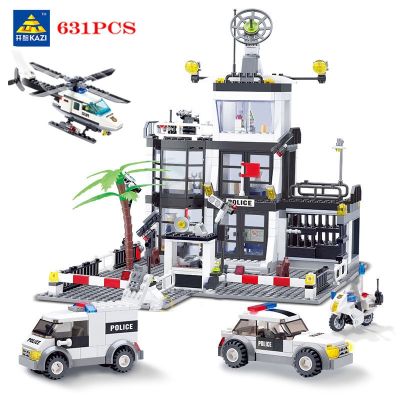 Building Blocks City Police Chase Truck Car Mobile Prison Heilicopter Motorcycle Kits Kid Toy Children Patrol Station Sets