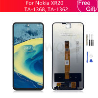 สำหรับ Nokia XR20จอแสดงผล LCD Touch Screen Digitizer Assembly XR 20กรอบ TA-1368 TA-1362หน้าจอเปลี่ยนอะไหล่ซ่อม6.67"