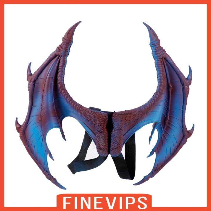 finevips-เครื่องแต่งกายฮาโลวีน-ปีกมังกรปีศาจ-สีดํา-สําหรับเด็กผู้หญิง-เด็กผู้ชาย-วัยรุ่น