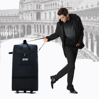 Large capacity carry ons waterproof rolling luggage bag trolley luggage bag portable luggage folding suitcase with wheel