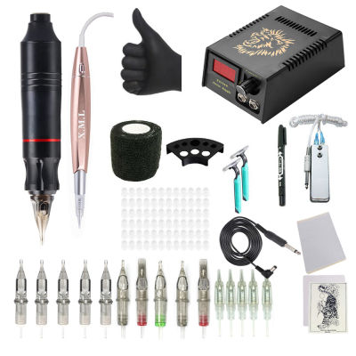 BaseKey Professional Tattoo Kit Tattoo Machine - 2 pcs Tattoo Machines, Professional / Low Noise Aluminum Alloy 19 W Tattoo Pen