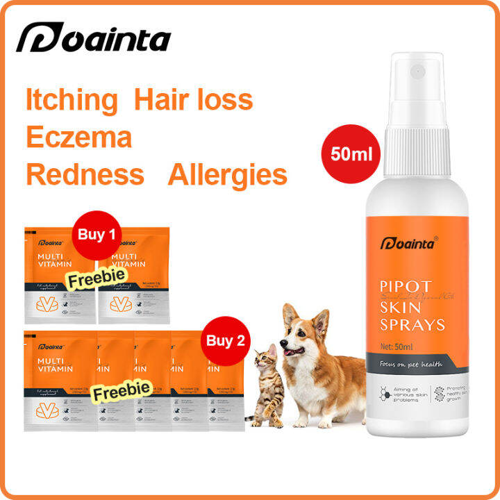 PUAINTA Pipot Skin Spray for Dog and Cat Antifungal Skin Spray Tick and