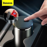 【LZ】♝▫✻  Baseus-Alloy Car Trash Bin lixo pode lixeira lixo Cesta Organizador Storage Holder Bag Auto Acessórios