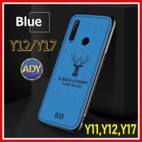 ❌[รับประกันสินค้า]❌ Deer CaseVivo Y12 Vivo Y17 Vivo Y11 Case Slim HYBRID Soft สำหรับ เคสวีโว่ Y11 Y12 Y17 เคส Vivo Y17 Y12 Y11 เคสโทรศัพท์vivo เคสมือถือ พร้อมผ้าลินิน ผ้าใบ Stripe