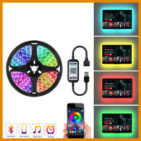 Led Strip Light Backlight with 2835 5050 RGB Waterproof Bluetooth Led Strip Usb Mobile Phone Button 5v Colorful Room Decoration