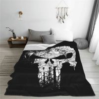 Punisher Blanket Flannel Textile Decor Multi-function Lightweight Throw Blanket for Sofa Outdoor Plush Thin Quilt