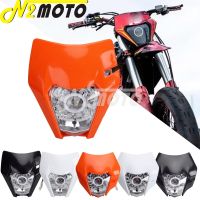 ✢✶ LED Angel Eye Headlight Enduro Motocross HI LO Beam For KTM EXC EXC-F XC XC-W XCF 125 350 450 SMC 690 Supermoto E8 Emark Light