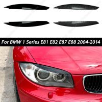 ชุดตัวรถคิ้วไฟหน้ารถสีดำเงาสติกเกอร์ตกแต่งสำหรับ BMW 1 Series E81 E82 E87 E88ปรับแต่ง2004-2014