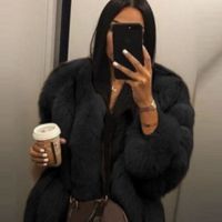 Fashion Womens Faux Fur Open Front Cardigan Jacket Winter Warm Long Sleeve Plush Solid Colors Coat Overcoat Chaqueta Mujer#g3