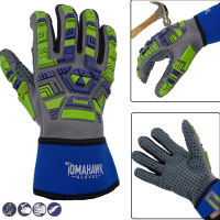 1Pair Anti Vibration Gloves TPR Protector Impact Reducing Safety Gloves Rigger Glove Heavy Duty Mechanic Work Gloves